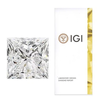 IGI Certified Lab opprettet Princess Cut Diamond